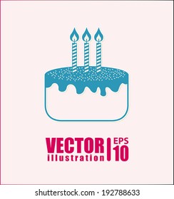 Birthday design over white background, vector illustration