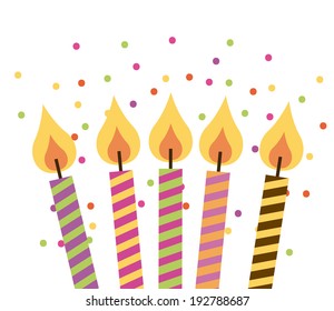Birthday design over white background, vector illustration
