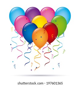 Birthday design over white background, vector illustration