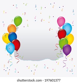 Birthday design over white background, vector illustration