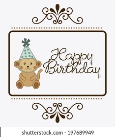 Birthday design over white background, vector illustration