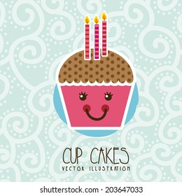 Birthday design over white background, vector illustration