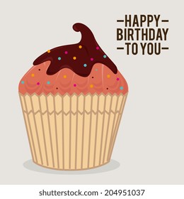Birthday design over white background, vector illustration