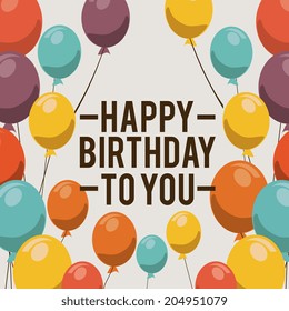 Birthday design over white background, vector illustration