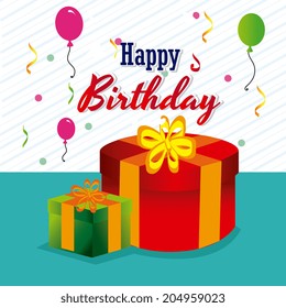 Birthday design over white background, vector illustration