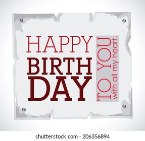 Birthday design over white background, vector illustration