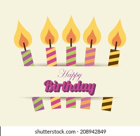 birthday design over white background vector illustration