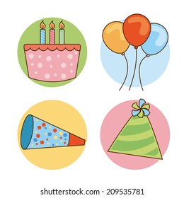 birthday design over white background vector illustration