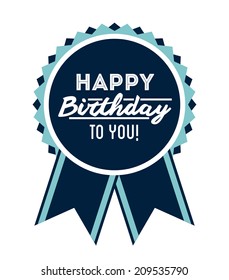 birthday design over white background vector illustration