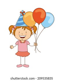 birthday design over white background vector illustration