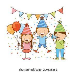 birthday design over white background vector illustration