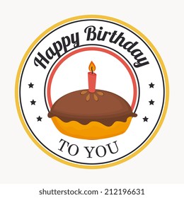 Birthday design over white background, vector illustration
