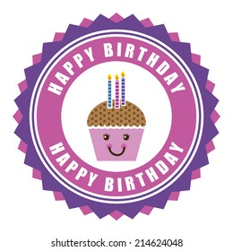 Birthday design over white  background, vector illustration