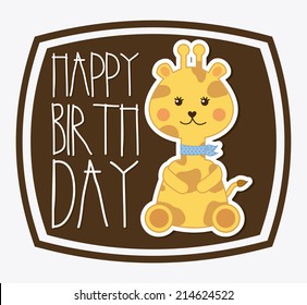 Birthday design over white background, vector illustration