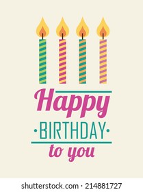 Birthday design over white  background, vector illustration