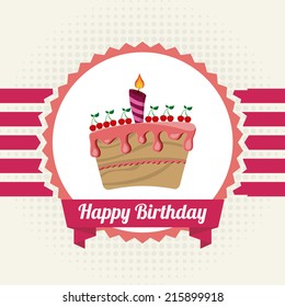 Birthday design over white background, vector illustration