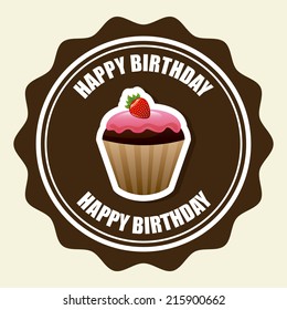 Birthday design over white background, vector illustration