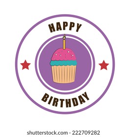 Birthday design over white background, vector illustration