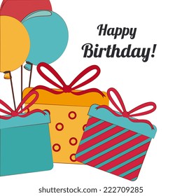 Birthday design over white background, vector illustration