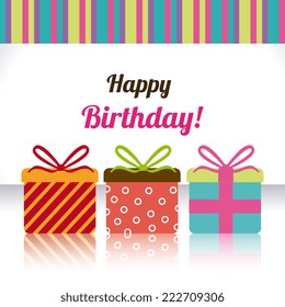 Birthday design over white background, vector illustration