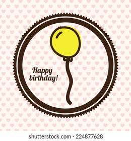 Birthday design over white background, vector illustration