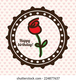 Birthday design over white background, vector illustration