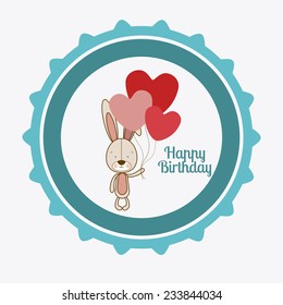 Birthday design over white background, vector illustration