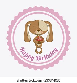 Birthday design over white background, vector illustration