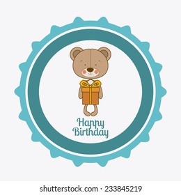 Birthday design over white background, vector illustration