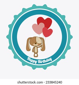 Birthday design over white background, vector illustration