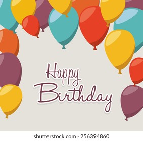 Birthday design over white background, vector illustration.