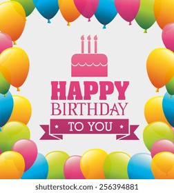 Birthday design over white background, vector illustration.