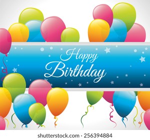 Birthday design over white background, vector illustration.