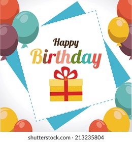 Birthday design over white background,vector illustration