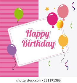 Birthday design over white background,vector illustration