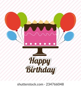 Birthday design over white background,vector illustration