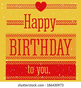 Birthday design over yellow background, vector illustration