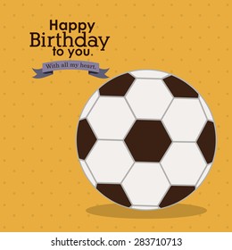 Birthday  design over yellow background, vector illustration
