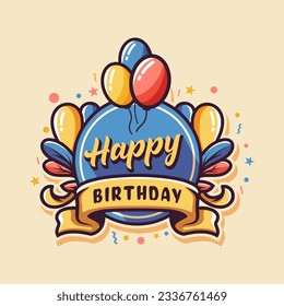 birthday design vector concept art