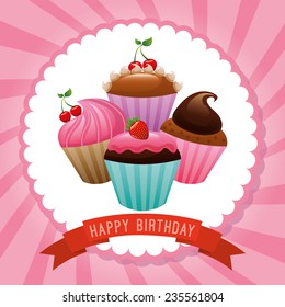 birthday design, vector illustration