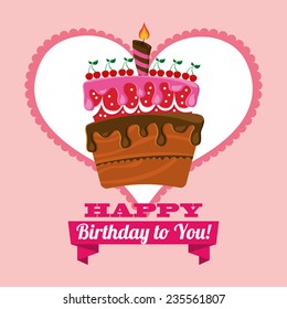 birthday design, vector illustration