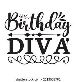 Birthday Diva svg design file