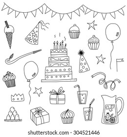 Birthday Doodle Icons