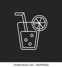 birthday drink line icon