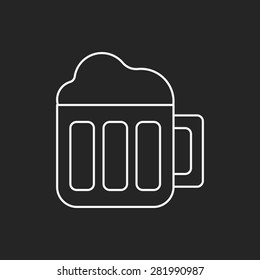 birthday drink line icon