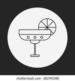 birthday drink line icon