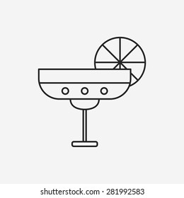 birthday drink line icon