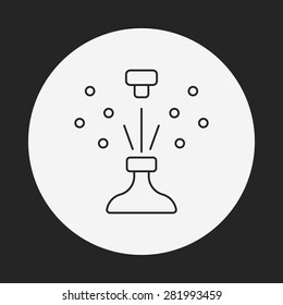 birthday drink line icon