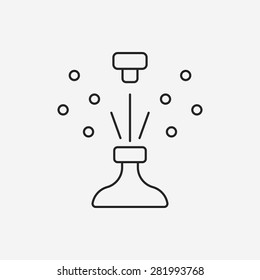 birthday drink line icon