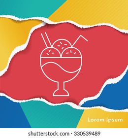 birthday drink line icon